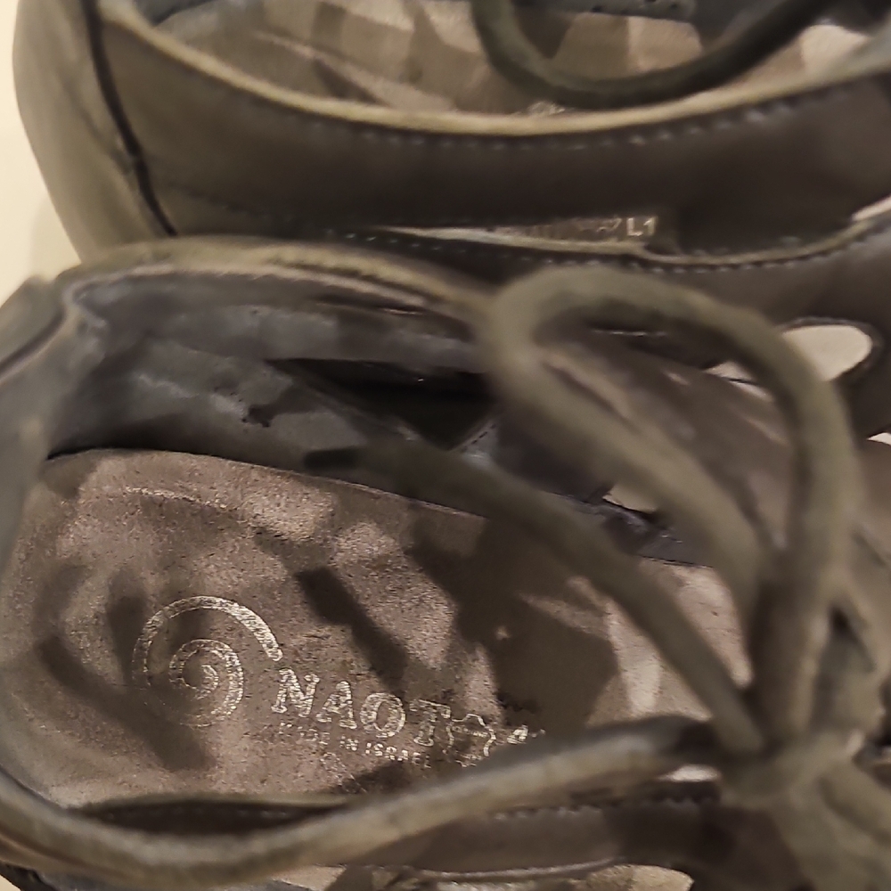 Naot Kata Women's Gray and Brown Lace Up Sandals Size 41 - Picture 7 of 9